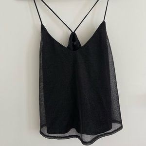 Black chain like tank top